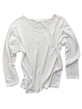 ISABEL MARANT ETOILE IVORY ECRU SCOOP NECK TOP T-SHIRT L